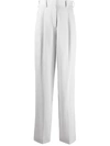 Stella Mccartney High-waisted Wide-leg Trousers In Grey