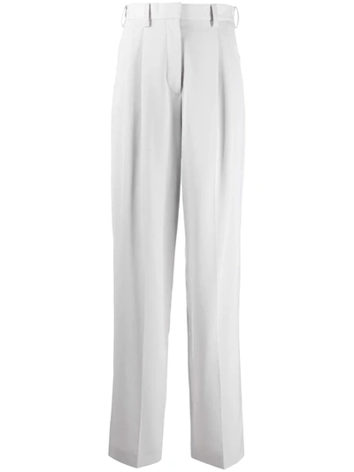 Stella Mccartney High-waisted Wide-leg Trousers In Grey