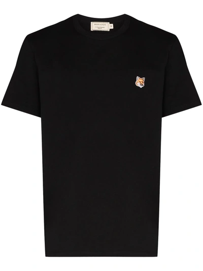 Maison Kitsuné Maison Kitsune Fox Head T Shirt In Black