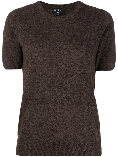 N.peal Cashmere Knitted Top In Brown