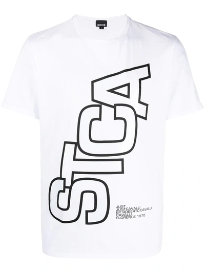 Just Cavalli Logo-print Short-sleeved T-shirt In White