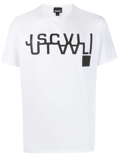 Just Cavalli Logo-print Short Sleeved T-shirt In White
