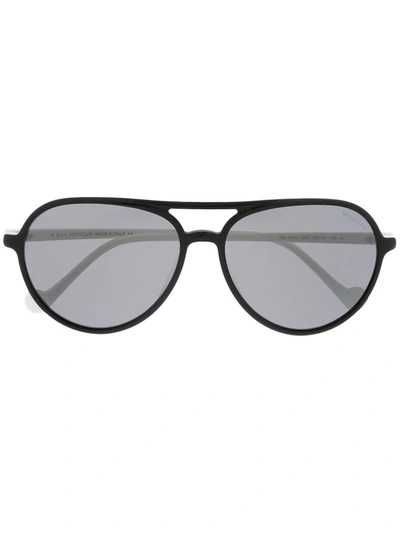 Moncler Colour Block Aviator Sunglasses In White