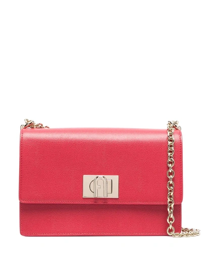 Furla Clasp-fastening Crossbody Bag In Pink