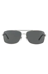 BURBERRY 63MM OVERSIZE RECTANGLE SUNGLASSES,BE307463