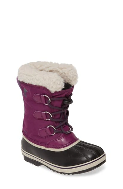 Sorel Kids' Yoot Pac Waterproof Snow Boot In Wild Iris