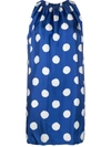 MOSCHINO POLKA DOT SILK SHIFT DRESS