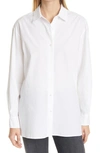 NILI LOTAN YORKE HIGH/LOW POPLIN SHIRT,00236 W154