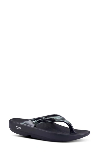 Oofos Oolala Limited Sandal In Black/black