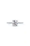 FOREVERMARK DELICATE ICON™ SETTING ROUND DIAMOND ENGAGEMENT RING WITH DIAMOND BAND,ER1008RD100D3P0650