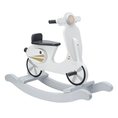 Kids Concept White Rocking Scooter In Grey