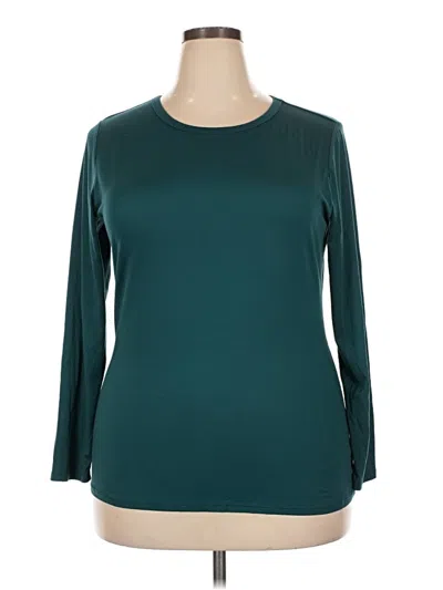 Pre-owned 32 Degrees 3/4 Sleeve Top Teal Boatneck Tops
