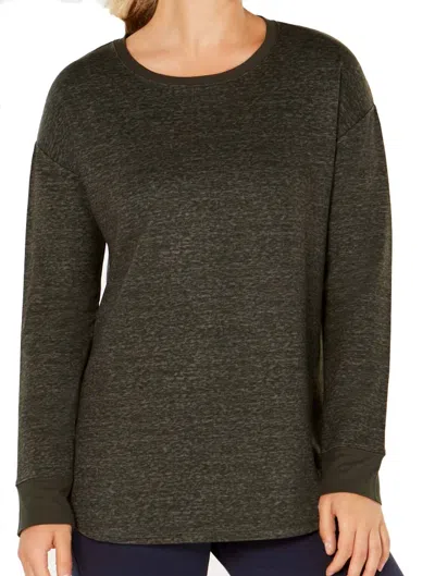 32 Degrees Activewear Fleece Athleisure T-shirt In Green In Black