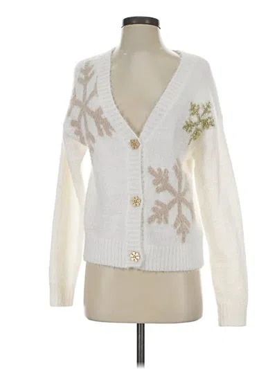 Pre-owned 32 Degrees Cardigan Sweater In White