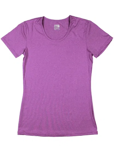 32 Degrees Cool Womens Heathered Crewneck T-shirt In Multi