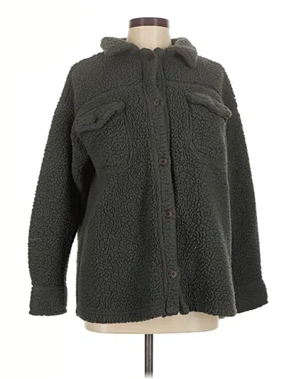 Pre-owned 32 Degrees Faux Fur Jacket In Green