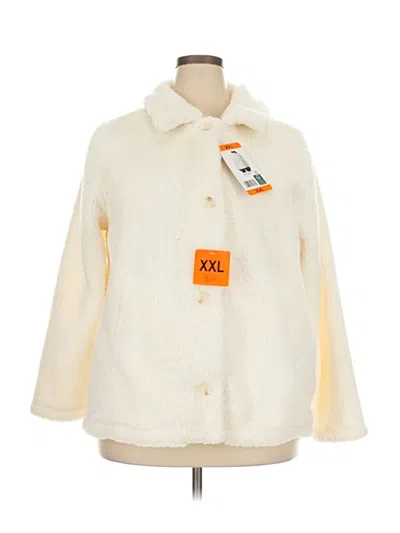 Pre-owned 32 Degrees Faux Fur Jacket In Ivory