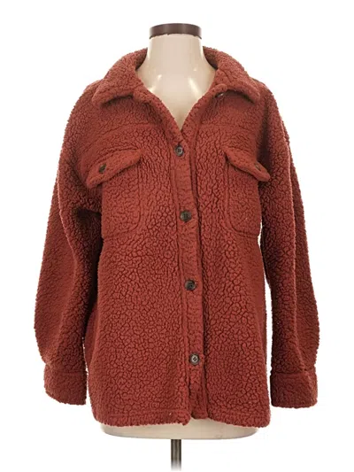 Pre-owned 32 Degrees Faux Fur Jacket In Orange