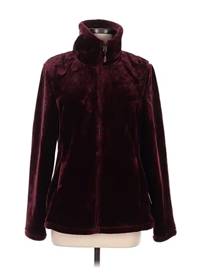 Pre-owned 32 Degrees Fleece Jacket In Burgundy