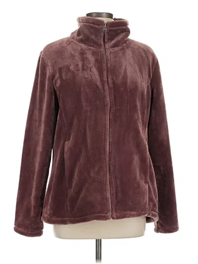 Pre-owned 32 Degrees Fleece Jacket In Burgundy