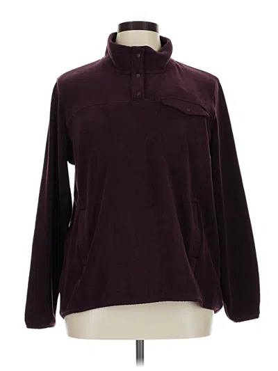 Pre-owned 32 Degrees Fleece Jacket In Burgundy