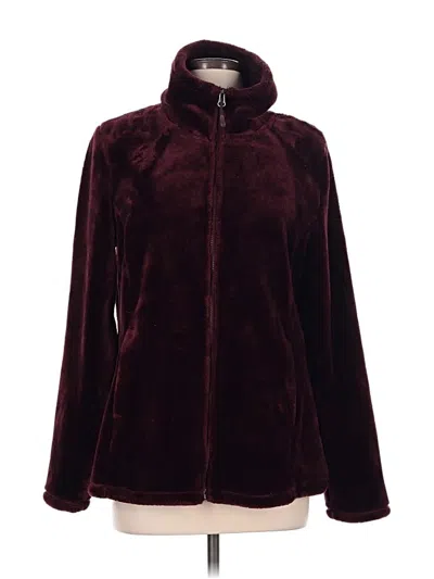 Pre-owned 32 Degrees Fleece Jacket In Burgundy