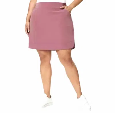 32 Degrees Flyweight Woven Skort In Miniature Rose In Pink