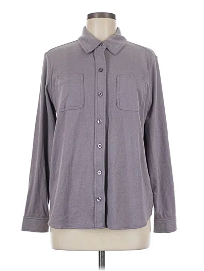 Pre-owned 32 Degrees Long Sleeve Blouse In Gray