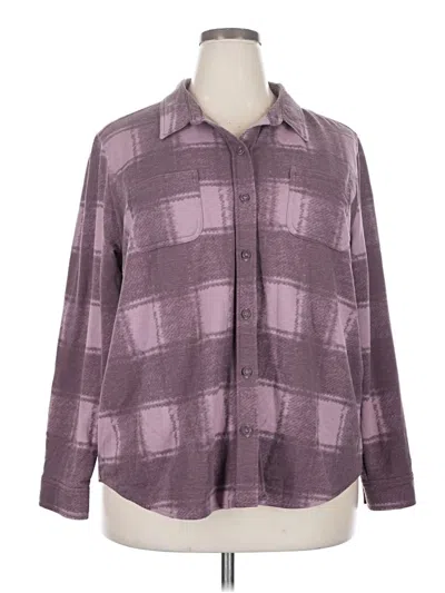 Pre-owned 32 Degrees Long Sleeve Blouse In Purple