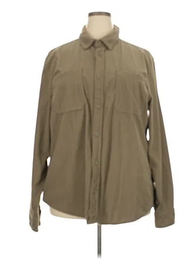 Pre-owned 32 Degrees Long Sleeve Blouse In Tan