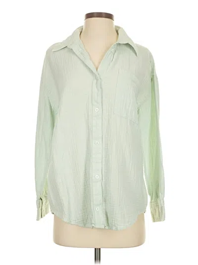 Pre-owned 32 Degrees Long Sleeve Button Down Shirt In Green