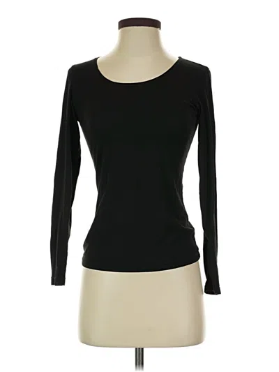 Pre-owned 32 Degrees Long Sleeve Top Black Boatneck Tops