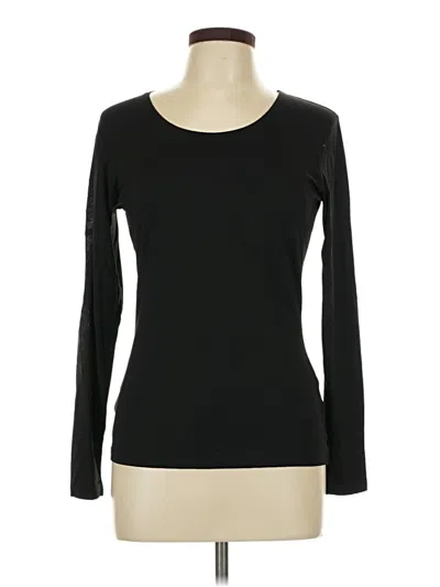 Pre-owned 32 Degrees Long Sleeve Top Black Boatneck Tops
