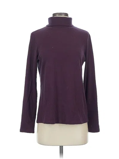 Pre-owned 32 Degrees Long Sleeve Top Burgundy Turtleneck Tops