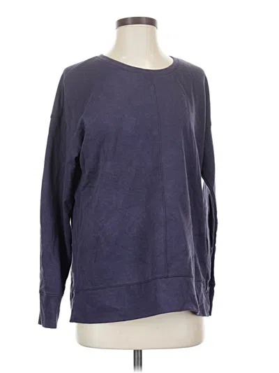 Pre-owned 32 Degrees Long Sleeve Top Purple Crew Neck Tops