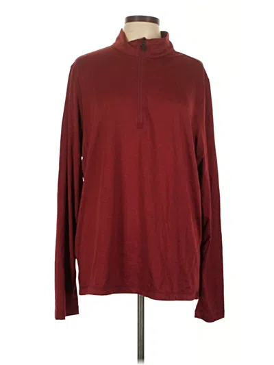 Pre-owned 32 Degrees Long Sleeve Turtleneck In Burgundy