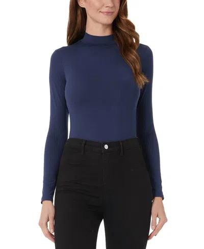 32 Degrees Mock-neck Bodysuit In Indigo Iris In Blue