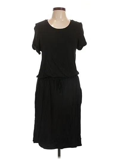 Pre-owned 32 Degrees Short Sleeve Top Black Scoop Neck Tops