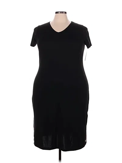 32 Degrees Short Sleeve Top Black V Neck Tops