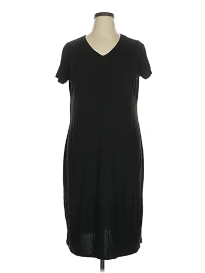 Pre-owned 32 Degrees Short Sleeve Top Black V Neck Tops