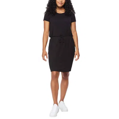 32 Degrees Soft Lux Crew Neck Dress In Black