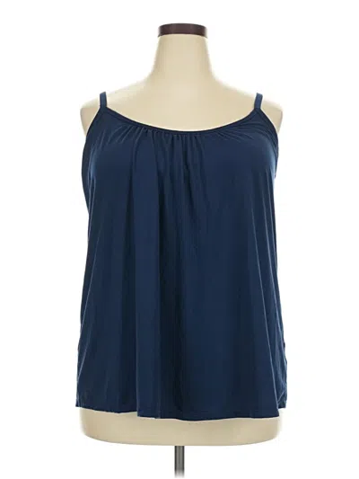 Pre-owned 32 Degrees Tank Top Blue Halter Neckline Tops
