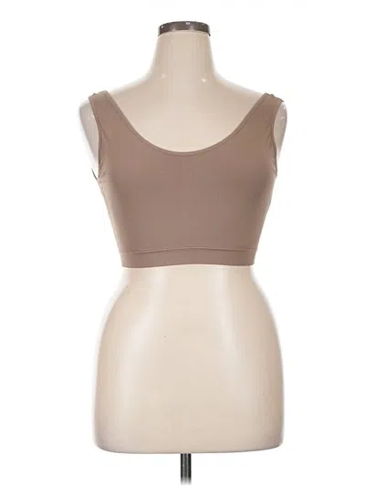 Pre-owned 32 Degrees Tube Top Brown Strapless Neckline Tops