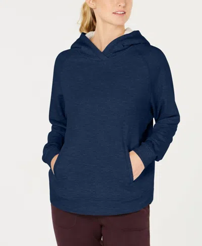 32 Degrees Women's Activewear Fleece Lined Hoodie In Hale Navy Combo In Blue