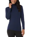 32 Degrees Women's Long-sleeve Mock-neck Top In Blue