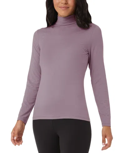32 Degrees Women's Long-sleeve Mock-neck Top In Fig Purple
