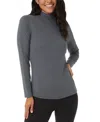 32 Degrees Women's Long-sleeve Mock-neck Top In Gray