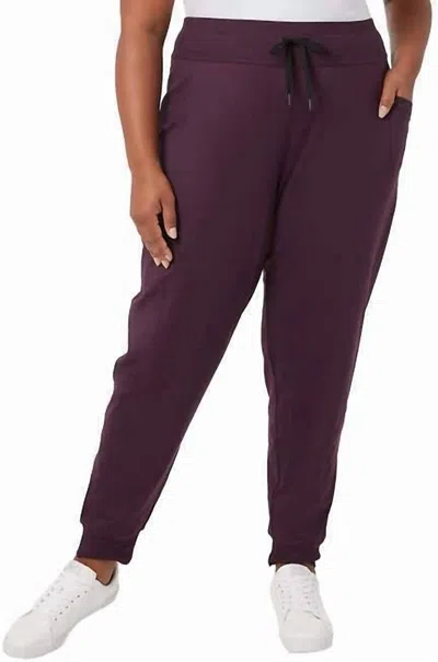 32 Degrees Women's Side Pocket Jogger In Heather Agate Purple In Burgundy