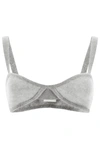 Khaite Eda Knitted Cashmere Bralette In Warm Grey (grey)