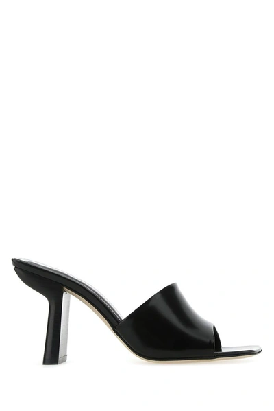 By Far Black Patent Leather Liliana Mules In Black